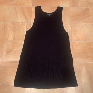 Express Women's Petite Black Crochet Knit Sweater Tank Top